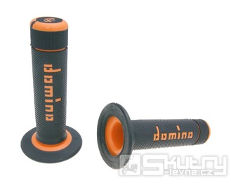 Gripy Domino A020 Off-Road v černo-oranžovém provedení o délce 118mm