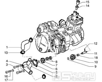 T3 Vodní čerpadlo - Gilera GSM 50ccm EBS do 2005 (VTBC33200...)