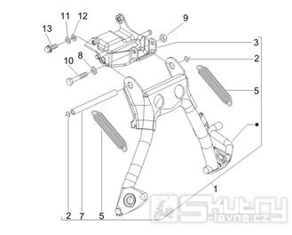 2.25 Hlavní stojan - Gilera Stalker 50 2T 2007-2008 (ZAPC40100)