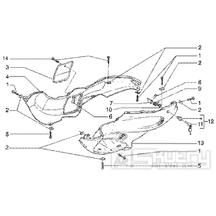 T27 Kapotáž, kryt baterie - Gilera Runner 50 SP do roku 2005 (ZAPC36200...)