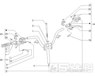 3.06 Řidítka, gripy - Gilera Stalker 50 2T 2007-2008 (ZAPC40100)