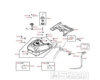 F10 Nádrž / palivový kohout - Kymco MXU 500 2WD