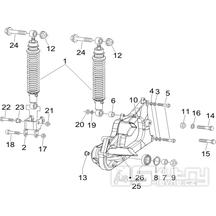 4.10 Zadní tlumič - Gilera Nexus 250 SP 4T LC 2006-2007 UK (ZAPM35300)