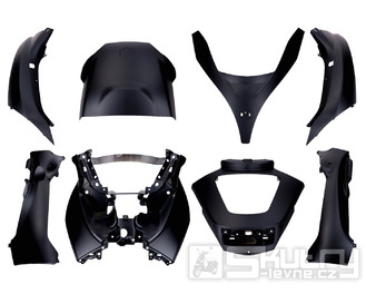 Sada 8 kusů kapotáže v černé barvě pro Piaggio MP3 125-500 2008-2012