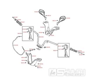 F03 Gripy / zrcátka / řídítka / kapotáž řídítek - Kymco Yager GT125 E3