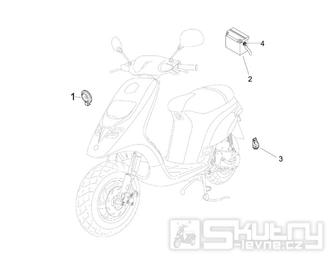 6.05 Baterie, houkačka, relé - Gilera Storm 50 2007 (UK - ZAPC29000)