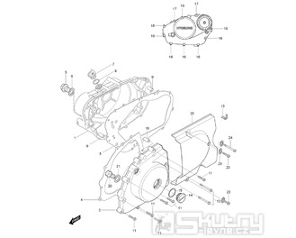 FIG05 Kryt motoru - Hyosung GV 125M C Aquila
