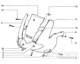 T22 Přední kapotáž - Gilera Runner VX 125 4T (ZAPM24100, ZAPM24000)