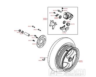 F08 Zadní kolo s brzdou - Kymco Super 9 LC 50