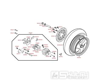 F08 Zadní kolo s brzdou - Kymco Grand Dink 125S