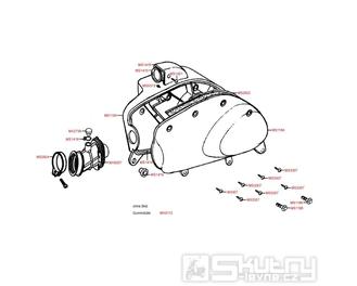 F14 Vzduchový filtr / Airbox - Kymco Super 9 AC 50