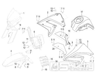 Přední kapotáž - Malaguti X3M 125 Enduro VE5