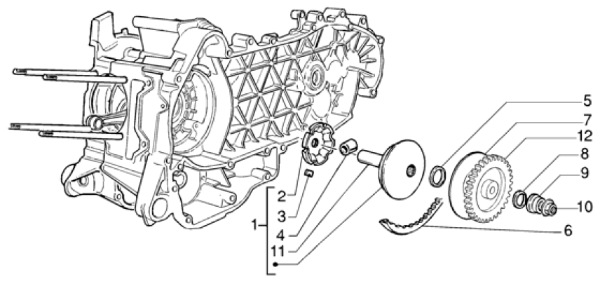 T13 Variátor, řemen variátoru - Gilera Runner VX 125 4T (ZAPM24100, ZAPM24000)