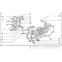 T2 Kliková hřídel - Gilera Runner 50 do roku 1999 (ZAPC14000)