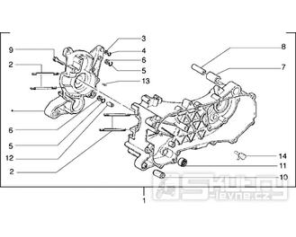 T2 Kliková hřídel - Gilera Runner 50 do roku 1999 (ZAPC14000)