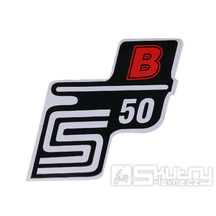 Nápis S50 B samolepicí fólie červená pro Simson S50