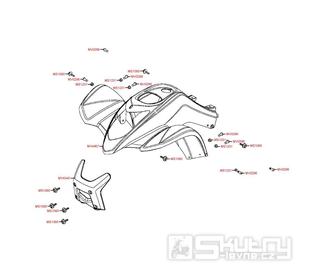 F04 Přední plastová část - Kymco Maxxer 50