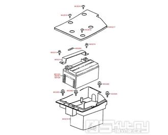 F11 Baterie / uložení baterie - Kymco Filly 50 4T