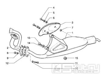 T17 Výfuk - Gilera Stalker 50 do roku 2005 (ZAPC13000...)