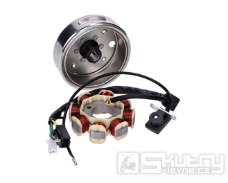 Stator alternátoru včetně magneta pro čínský čtyřtaktní motor GY6 Euro4 25 km/h