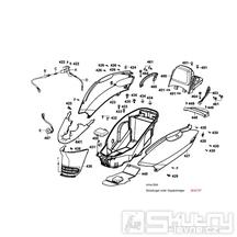 F12 Zadní kapotáž / Úložný prostor pro přilbu - Kymco Grand Dink 250