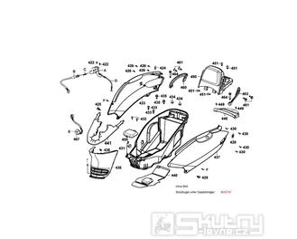 F12 Zadní kapotáž / Úložný prostor pro přilbu - Kymco Grand Dink 250