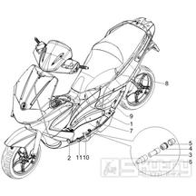 5.03 Brzdové lanko, rozdělovač - Gilera Runner 50 SP 2010-2012 (ZAPC46100, ZAPC46300, ZAPC4610001)