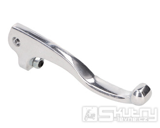 Brzdová páčka pravá stříbrná pro Derbi Senda DRD 03-08, Aprilia RX, SX 06-10