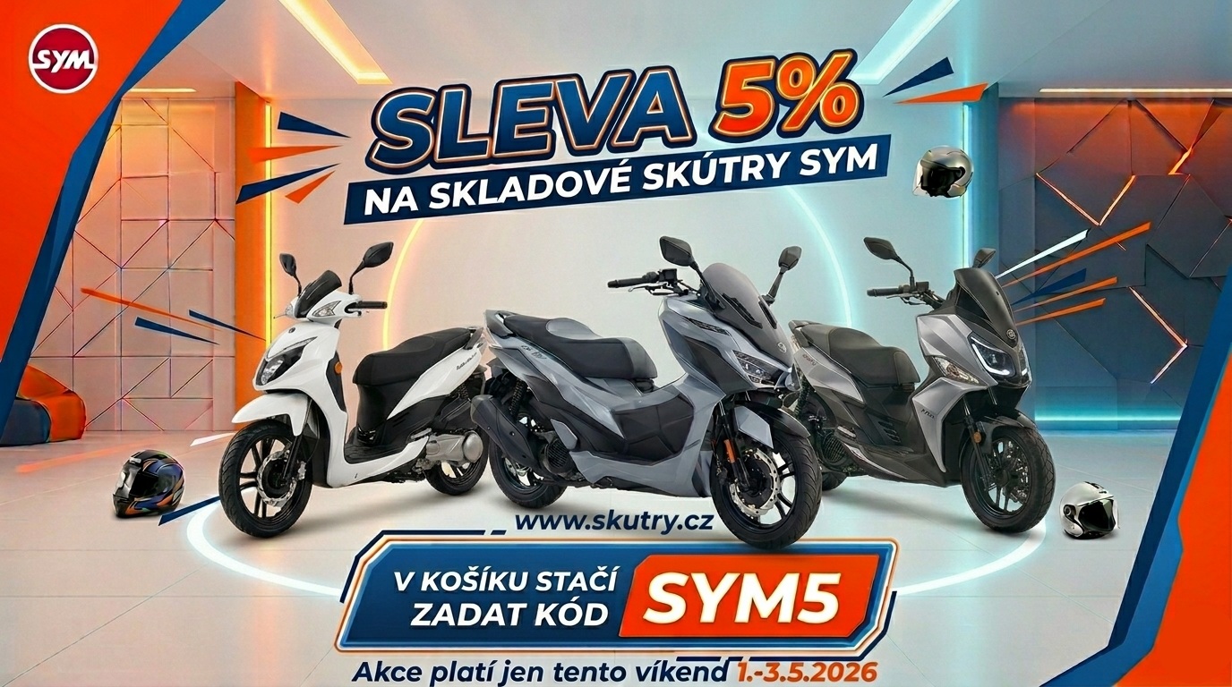 Sleva 5% na skladov&eacute; sk&uacute;try SYM