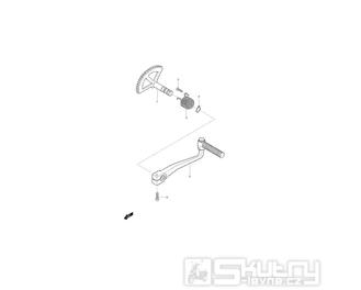 12 Nakopávací páka a startovací hřídel - Hyosung SD 50 Avanti