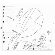 2.27 Štít přední kapotáže - Gilera Nexus 500 4T LC 2006-2008 (ZAPM35200)