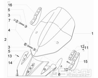 2.27 Štít přední kapotáže - Gilera Nexus 500 4T LC 2006-2008 (ZAPM35200)