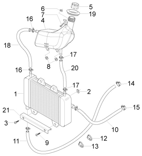 2.55 Chladič - Gilera Runner 50 PureJet 2010-2011 (ZAPC46200)