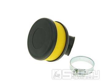 Vzduchový filtr Flat Foam 28/35mm - zahnutý, žlutý