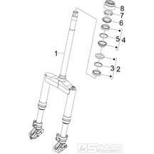 4.02 Přední kyvná vidlice, ložiska řízení - Gilera Runner 50 PureJet 2010-2011 (ZAPC46200)