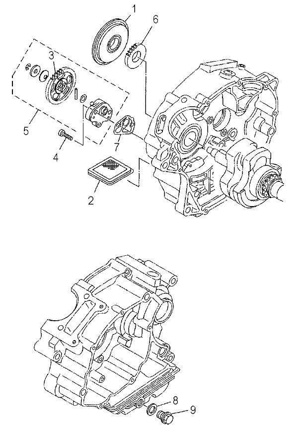 Olejové čerpadlo a filtr - Malaguti X3M 125 Motard VM5