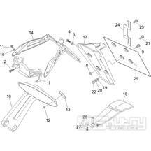 2.37 Zadní kryt, blatník - Gilera Nexus 250 SP 4T LC 2006-2007 UK (ZAPM35300)