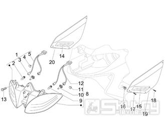 6.03 Přední světlo a blinkry - Gilera Nexus 250 4T LC 2006 UK (ZAPM35300)