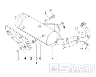 1.42 Výfuk - Gilera Stalker 50 Naked 2008 (UK - ZAPC40102)