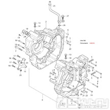 04 Skříň klikové hřídele - Hyosung GV 650i E