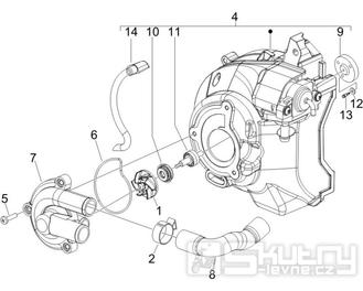 1.19 Vodní čerpadlo - Gilera Runner 200 VXR 4T LC 2005-2006 (ZAPM46200)