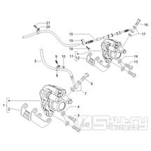 5.01 Brzdový třmen, destičky - Gilera Runner 125 VX 4T 2005-2006 UK (ZAPM46100)