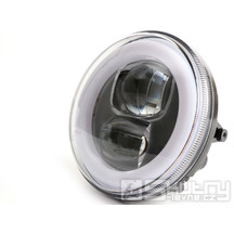LED světlomet Moto Nostra 120mm 12V DC E9 s rámečkem pro Lambretta LI (série 1–2)