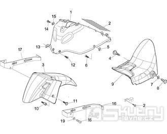 2.33 Přední a zadní blatník - Gilera Nexus 500 4T LC 2009-2011 (ZAPM35200)