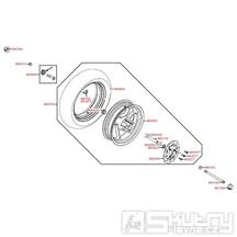 F07 Přední kolo a brzdový kotouč - Kymco Agility 50 RS 2T Naked KE10BB