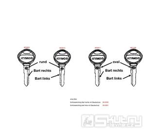 F23 Polotovary klíčů - Kymco MXer 150