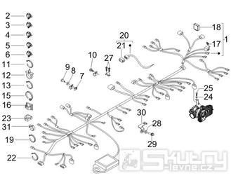 6.08 Elektroinstalace, pojistky - Gilera Nexus 250 4T LC 2007 (ZAPM35300)