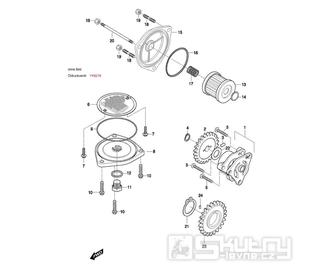 14 Olejové čerpadlo / Filtr - Hyosung GT 650 N (Naked)