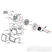 E08 Kryty / Magneto dobíjení - Kymco Agility 50 Carry 4T KG10DA
