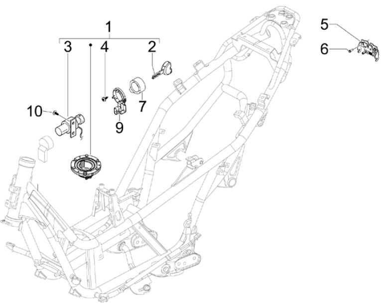 2.46 Zámky - Gilera Nexus 300ie 4T LC 2008 (ZAPM35600)